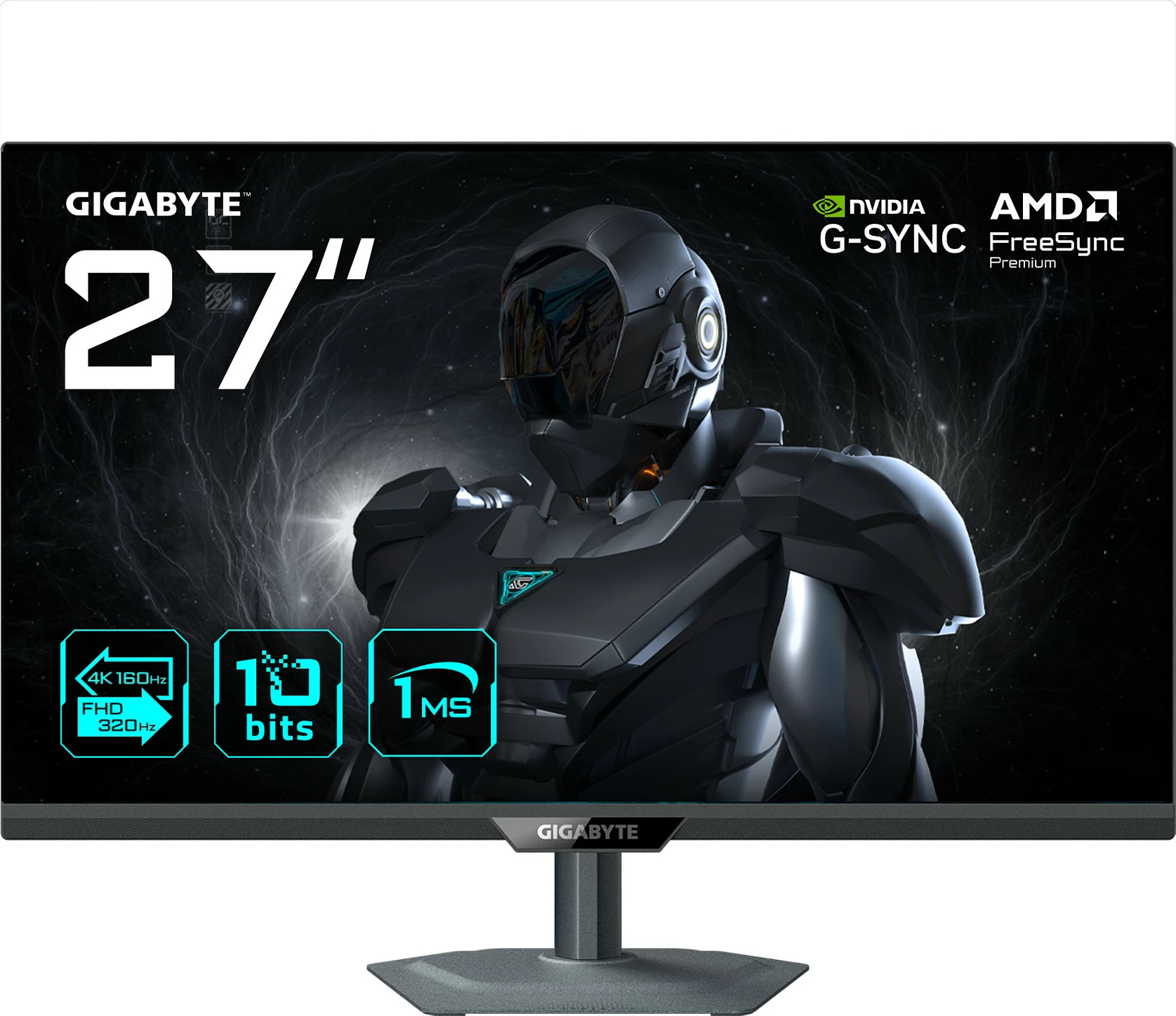 Monitor gaming Gigabyte G27UP 27" 4K UHD, Dual Mode 160Hz/320Hz, 1ms, HDR10, HDMI 2.1, i zi
