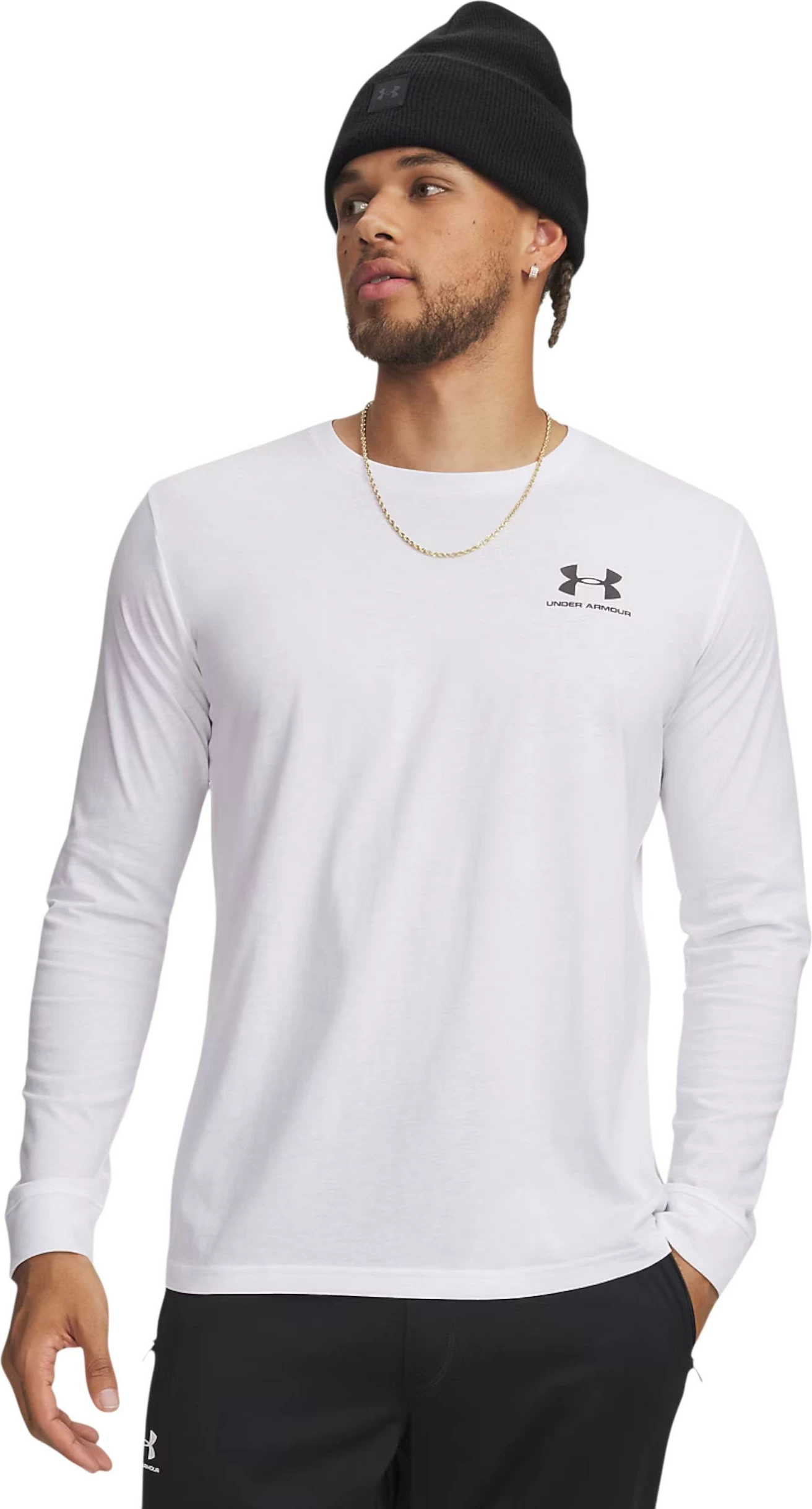 Maicë me mëngë të gjata për meshkuj Under Armour UA Sportstyle Left Chest LS 77-1329585, e bardhë
