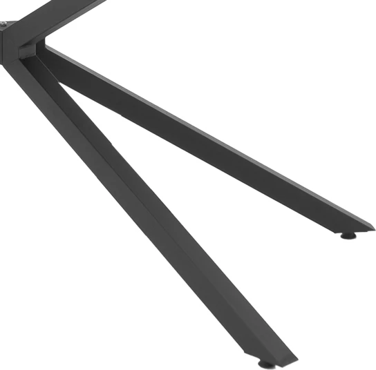 Tavolinë Lerdion gri mdf-metal i zi 180x90x75cm