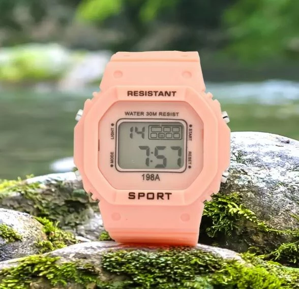 Orë digjitale Sport 198A, rozë