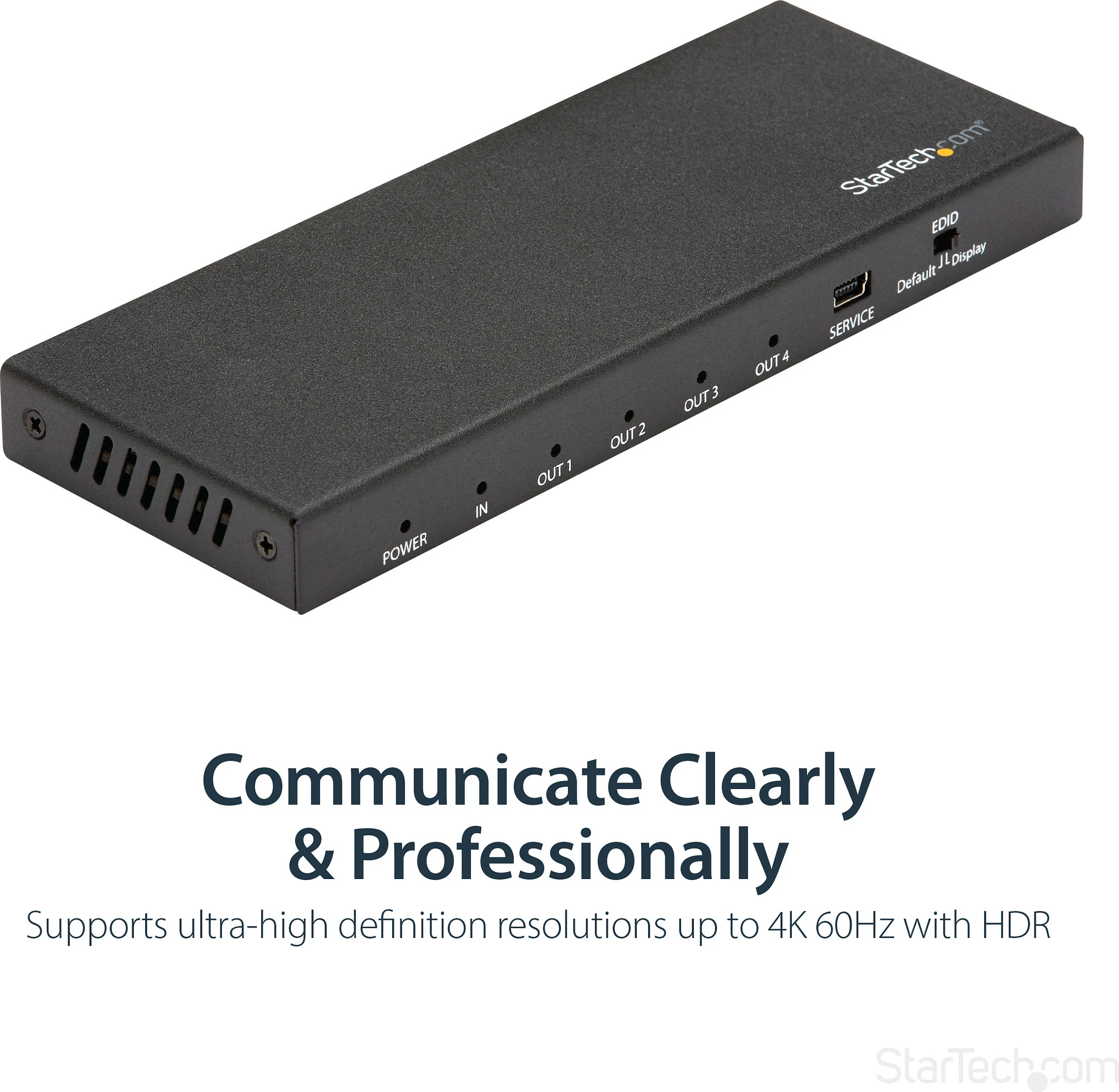 Splitter HDMI StarTech ST124HD202, 4K 60Hz, HDMI 2.0, 1x HDMI In / 4x HDMI Out, HDR, i zi
