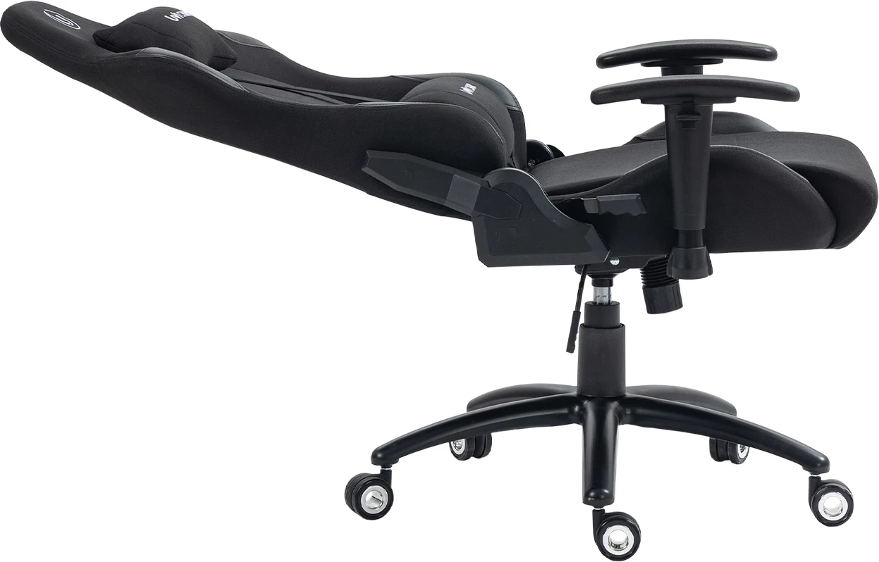 Karrige gaming/zyre UVI Back in Black UVI5000, rrjetë, shpinore 180°, deri 185 kg, e zezë