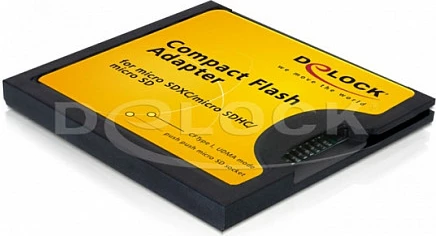Adapter CompactFlash DeLOCK 61795 për microSD/microSDHC/microSDXC, CF Type I, i zi