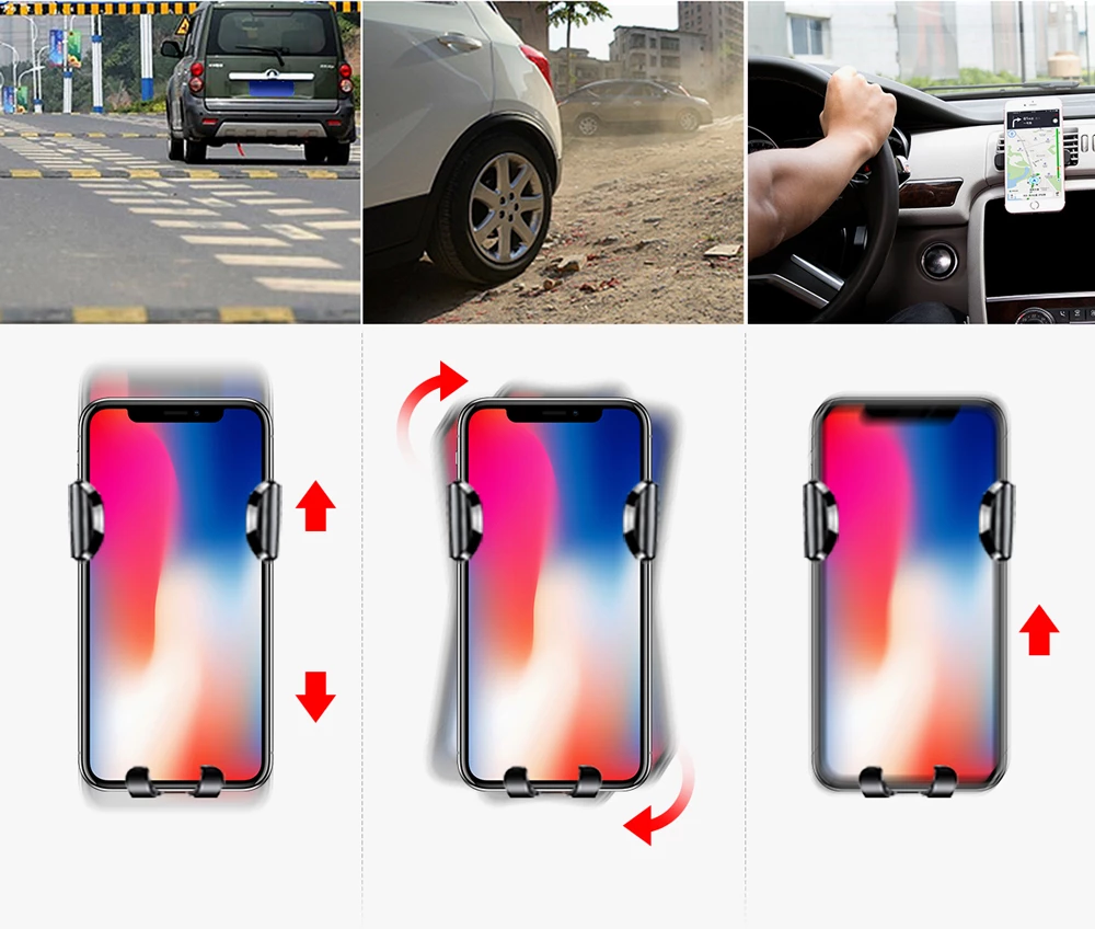 Mbajtës graviteti për celular Baseus Osculum SUYL-XP0S, për xham ose panel, zi dhe argjendtë