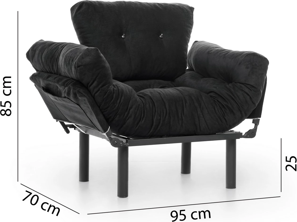 Karrige Wing Nitta, e zezë, Atelier del Sofa