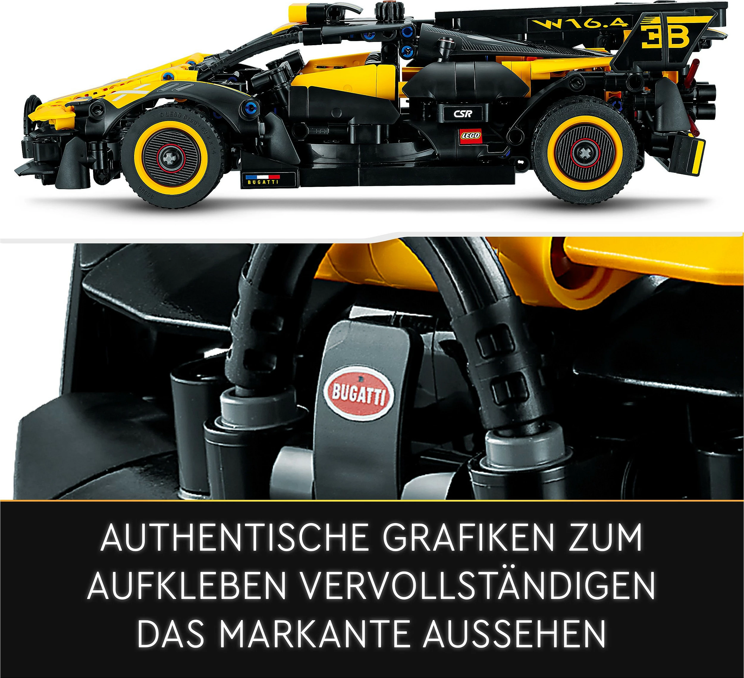 Set ndërtimi LEGO Technic Bugatti Bolide, 905 pjesë, plastikë, shumëngjyrësh