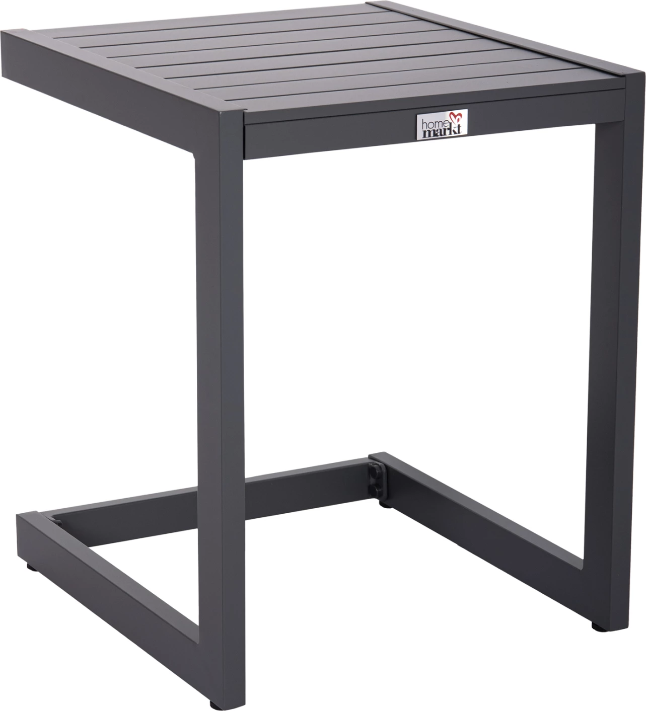 Tavolinë anësore për shezlong, alumin, ngjyrë gri e errët, BELLING FH6274.03, 42x43x53cm