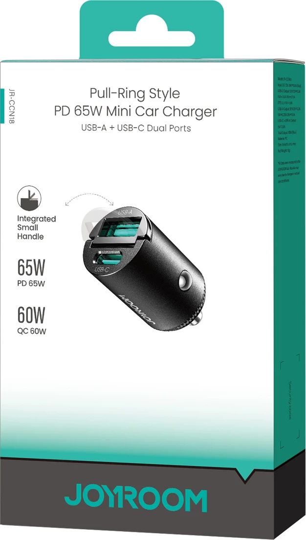 Karikues veture Joyroom JR-CCN18 65W mini me USB-A/USB-C (PD/QC), i zi
