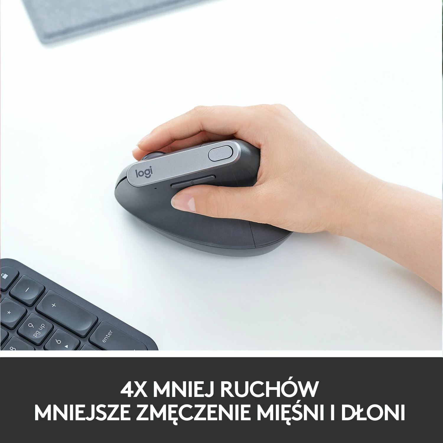 Maus Logitech MX Vertical 910-005448 ergonomik wireless 4000 DPI, e zezë