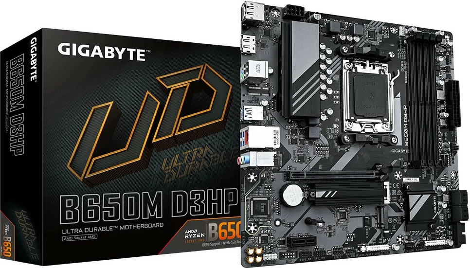 Pllakë amë Gigabyte B650M D3HP, B650, AM5, mATX, DDR5