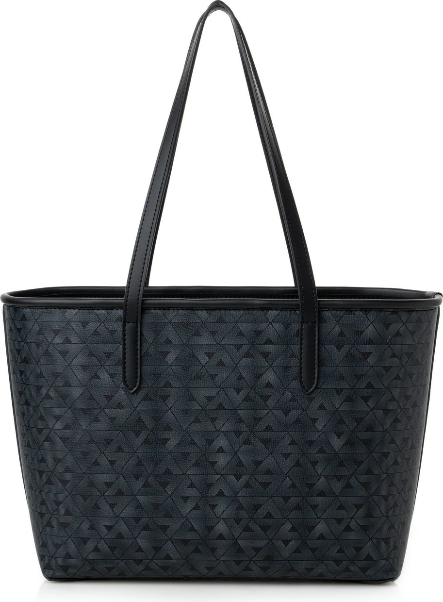 Çantë tote Vince Camuto Taormina, e zezë me monogram