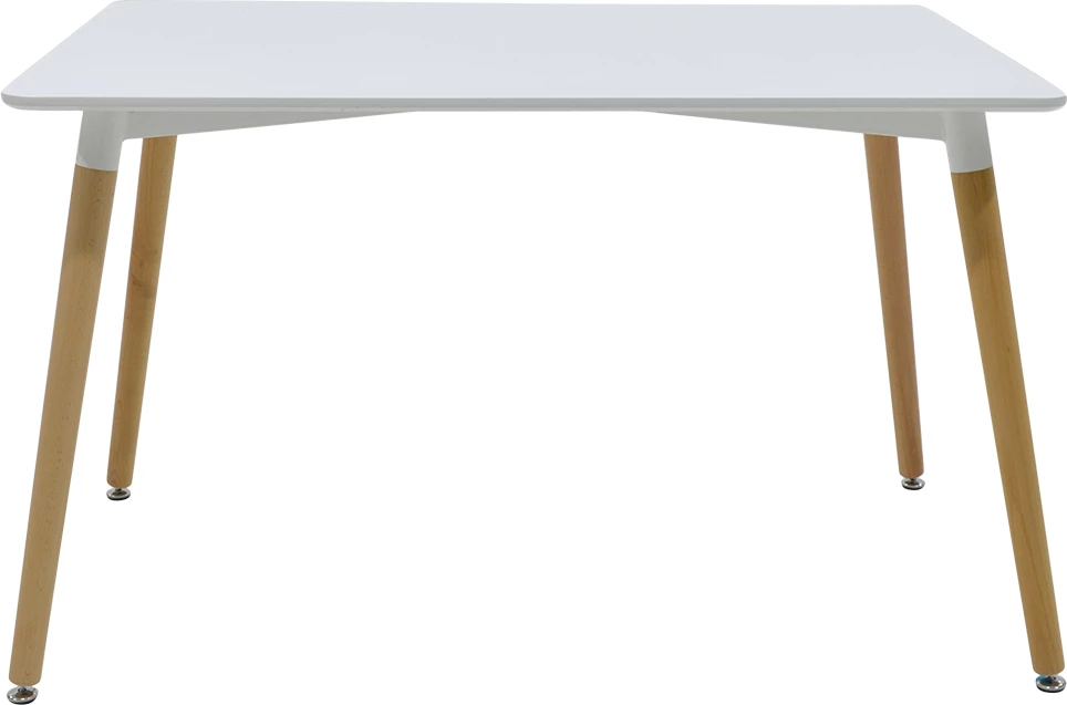 Tavolinë me karrige Natali-Gaston set 5 copë, ngjyrë bardhë-natyrale, 120x80x73cm