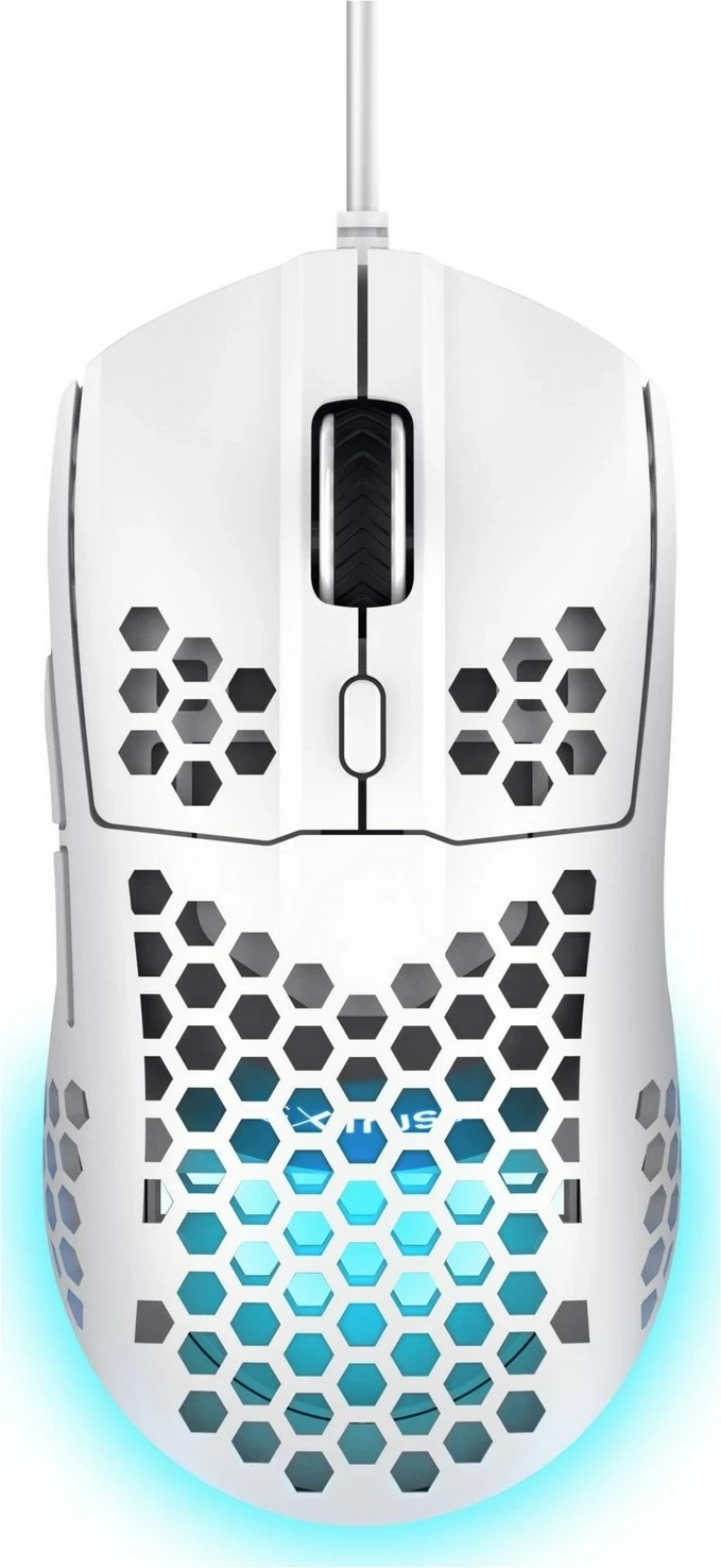 Maus Trust GXT 928W Helox, RGB, 6400 DPI, i bardhë
