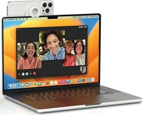 Mbajtëse magnetike 3-në-1 SODI BM-330 MagSafe për iPhone 12-15/MacBook, e bardhë