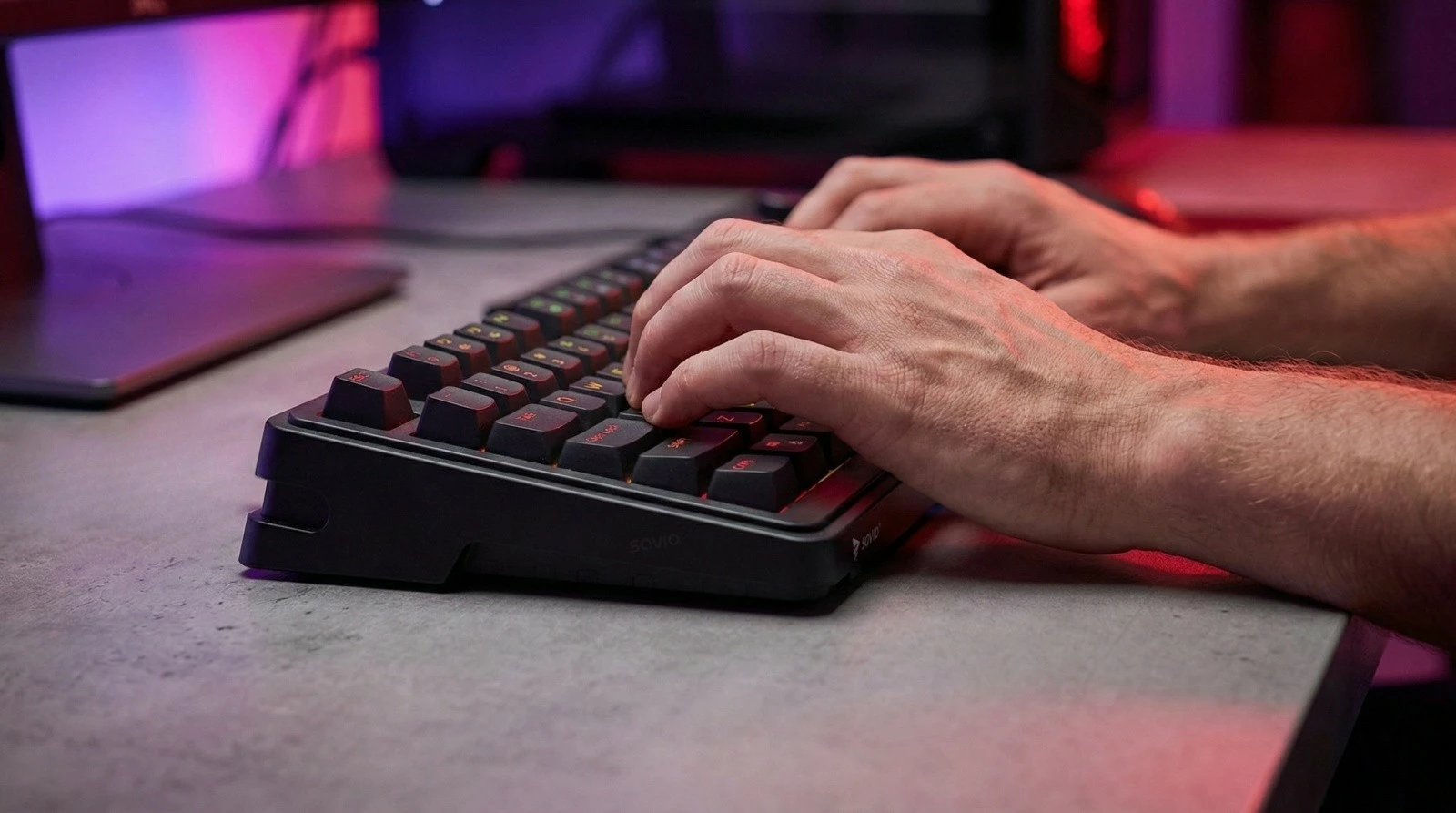 Tastierë gaming Savio GALAXIS, membrane, RGB, me kabllo USB 1.5 m, US QWERTY, e zezë