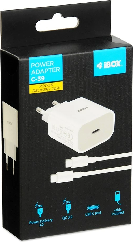 Karikues muri IBOX C-39 PD20W, bardhë