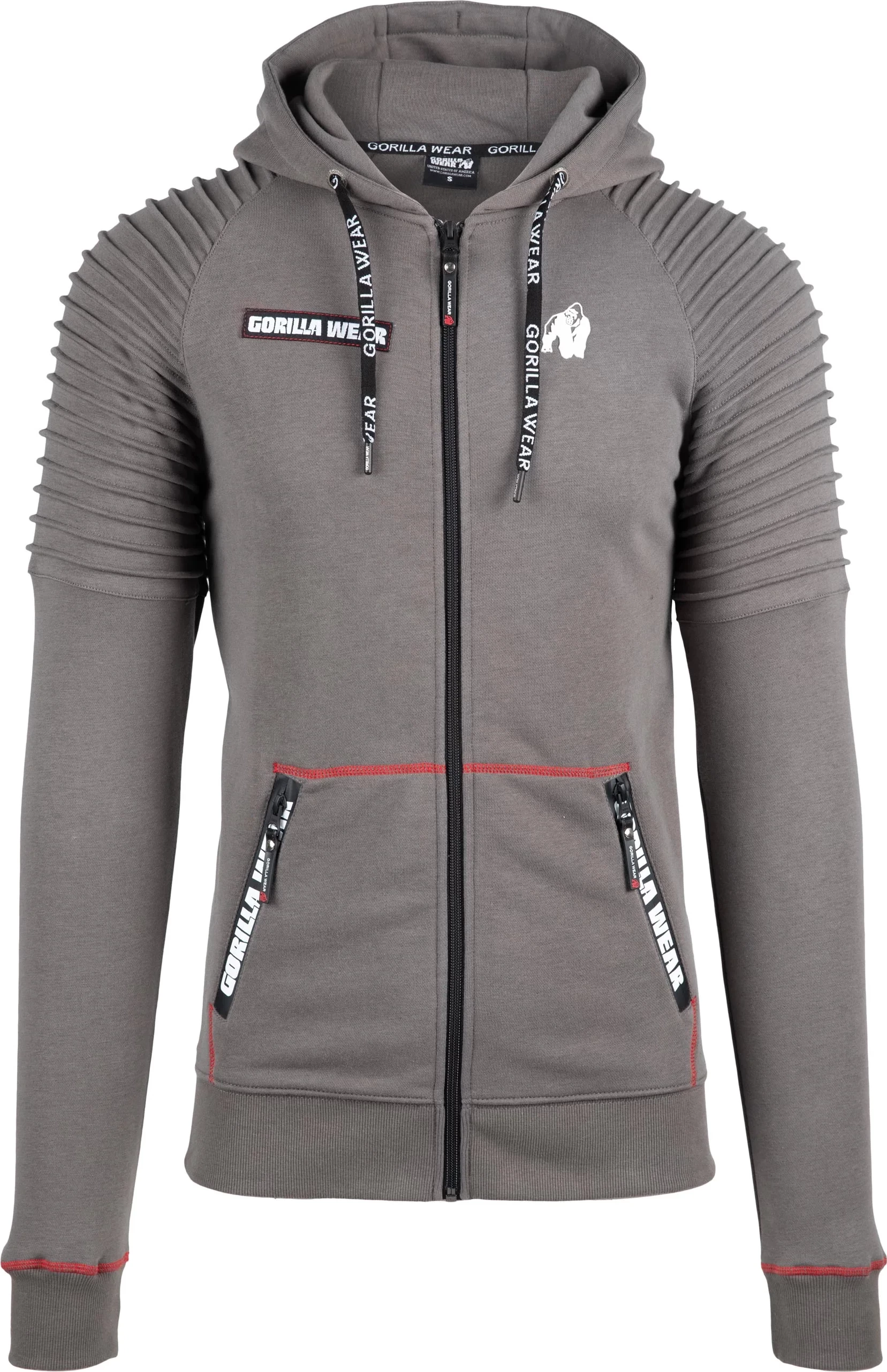 Georgia Zipped Hoodie - Gray [Madhësia: XL]