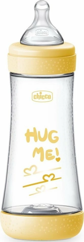 Shishe biberoni Chicco Perfect5 153992 300 ml, silikon, 4+ muaj, e verdhë/e artë