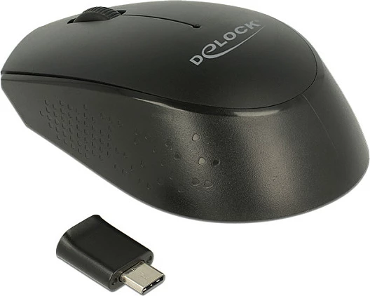 Maus wireless DeLOCK 12526, 1000 DPI, nano receiver USB-C, i zi