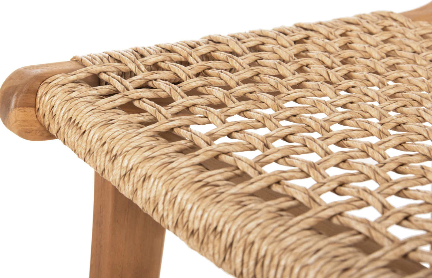 Karrige për bar me mbështetëse BORIS FH9381.11 dru tik & litar VIRO 46x53x96 cm