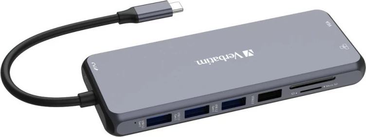 Verbatim CMH-14 USB Type-C 5000 Mbit/s Ngjyrë Argjendi