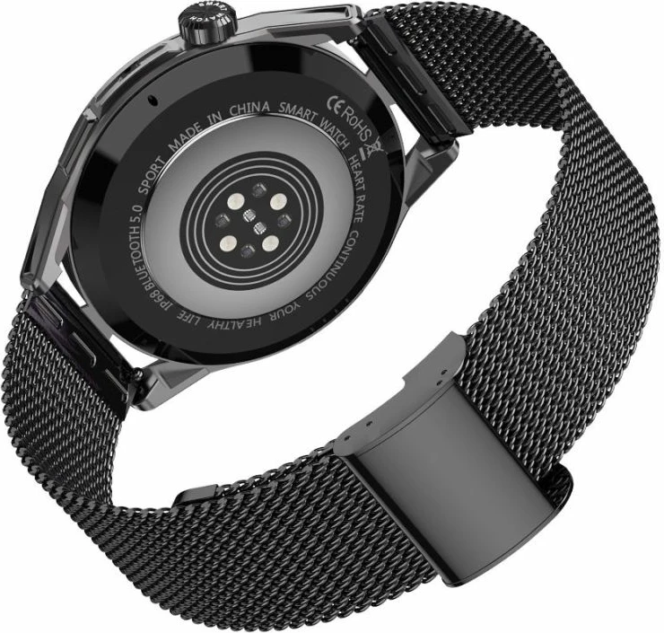 Smartwatch Rubicon unisex, e zezë