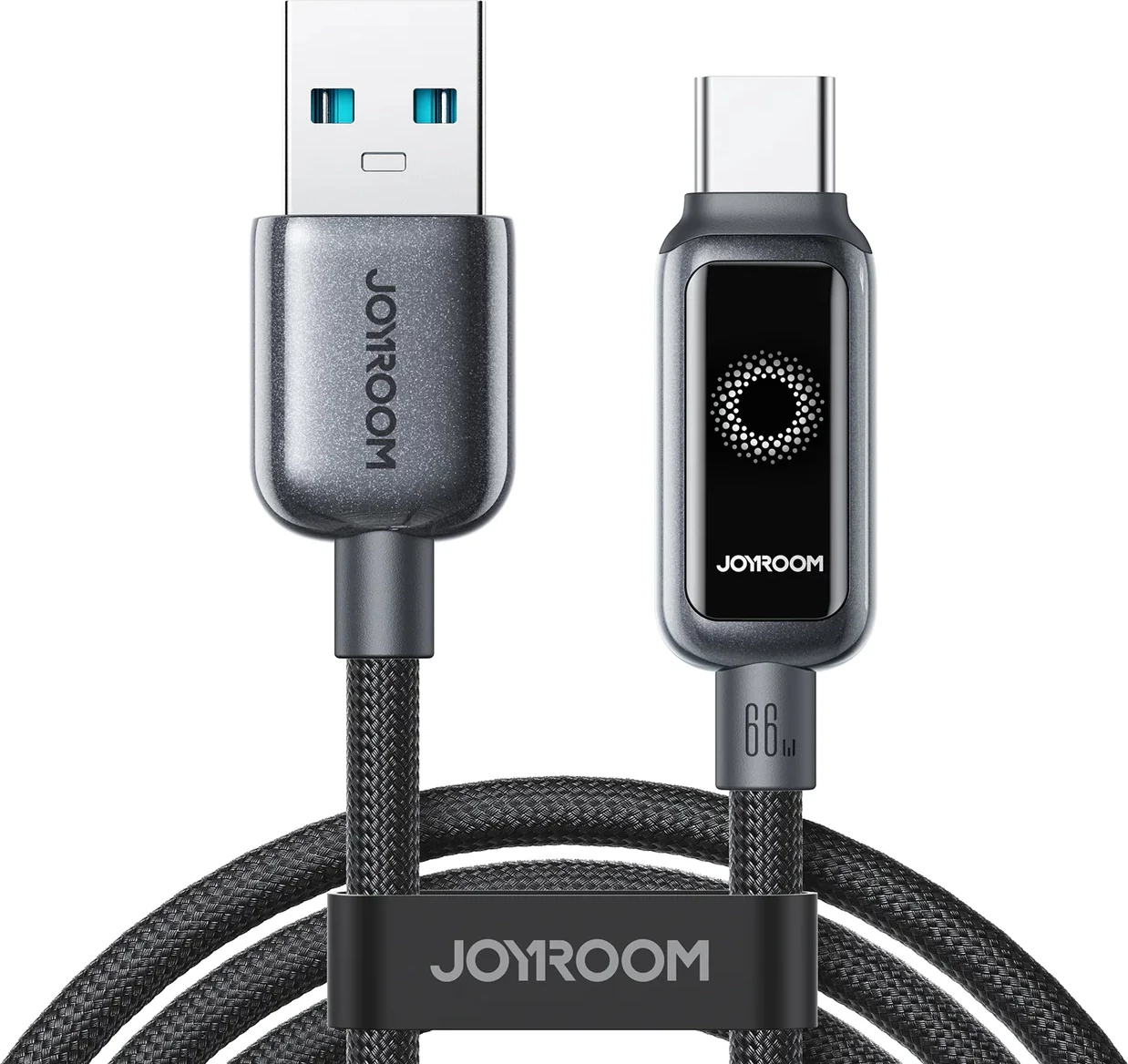 Kabllo karikimi dhe të dhënave Joyroom S-A55 StarFlight 66W 1.2m USB-A në USB-C USB 2.0, e zezë