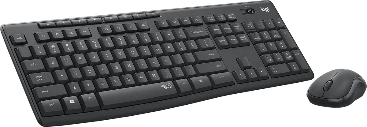 Set maus dhe tastierë, Logitech MK295 Silent 920-009800, US-Int layout, e zezë