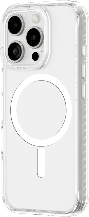 Mbështjellës AmazingThing Titan Pro Mag me unazë magnetike për iPhone 16 Pro, Transparent