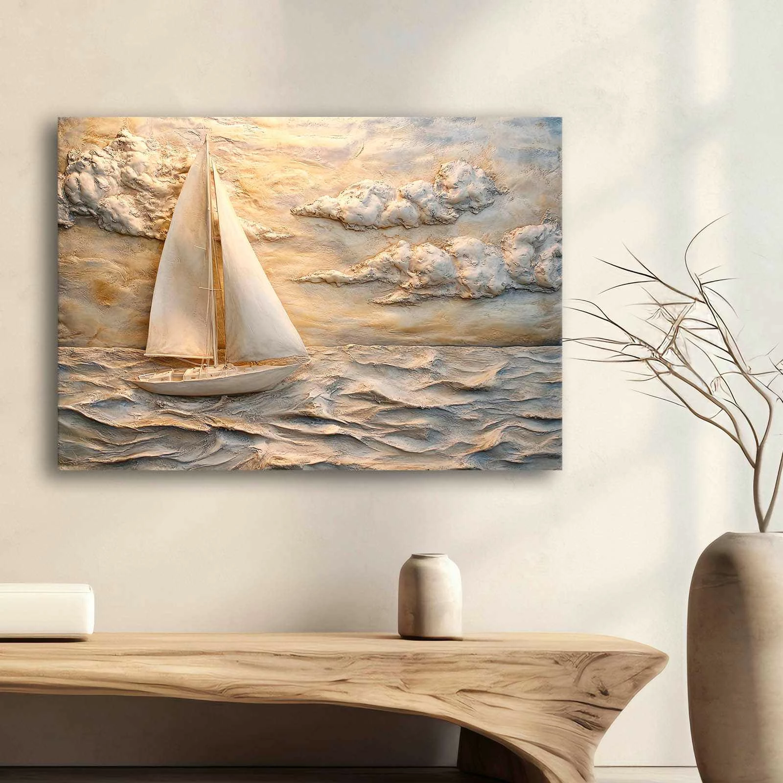 Pikturë dekorative në kanavacë Wallity, shumëngjyrëshe, 70x100cm, 70100Wabisabi-027