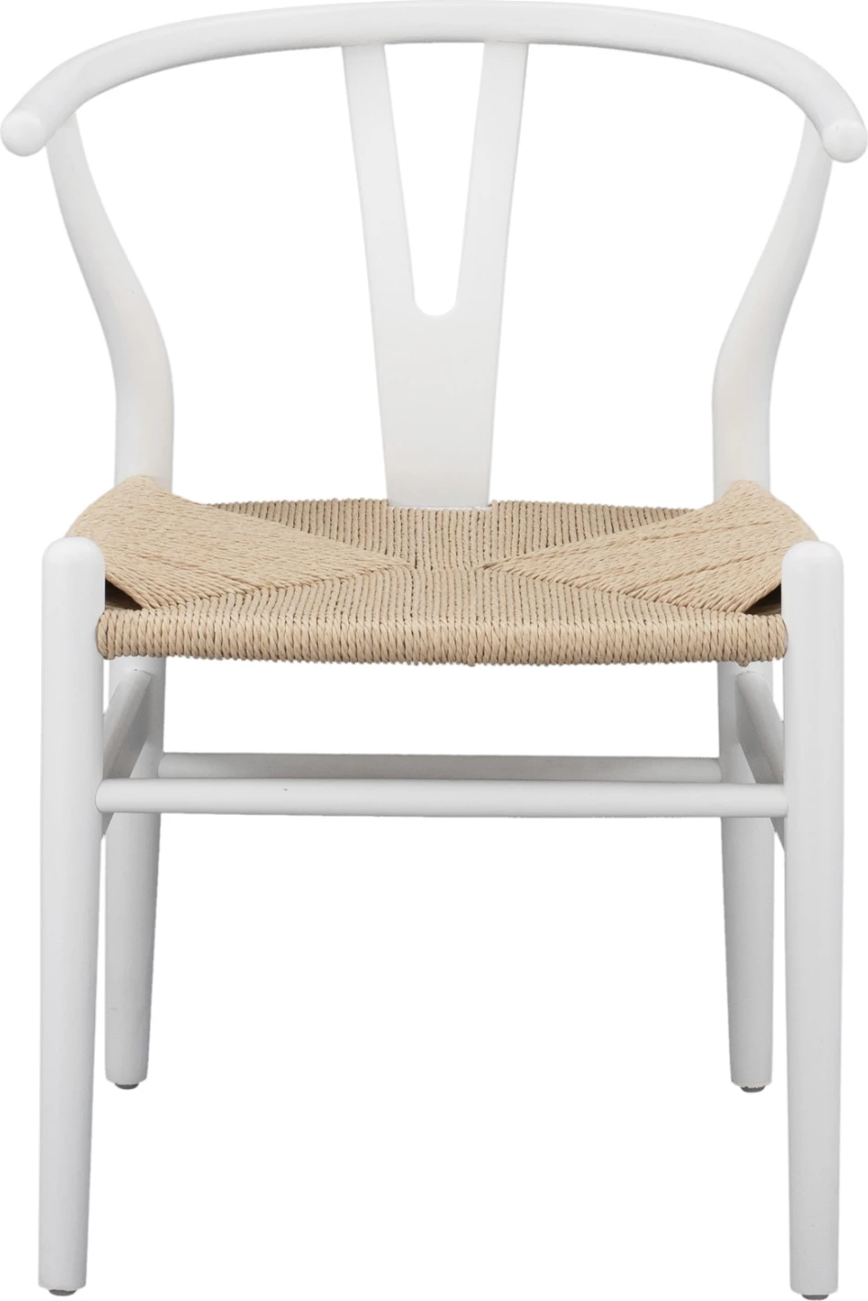 Karrige ngrënie BRAVE, dru ahu, ngjyrë e bardhë, litar bezhë, 54x57x74 cm