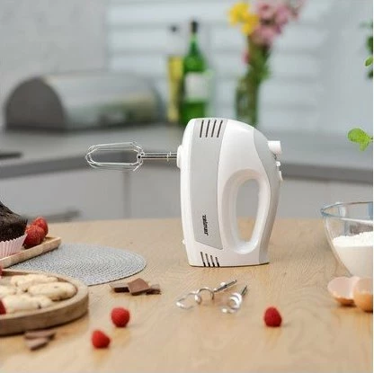 Mikser dore Zelmer ZHM2450 700W 5 shpejtësi me Turbo, me rrahëse dhe grepë brumi, i bardhë