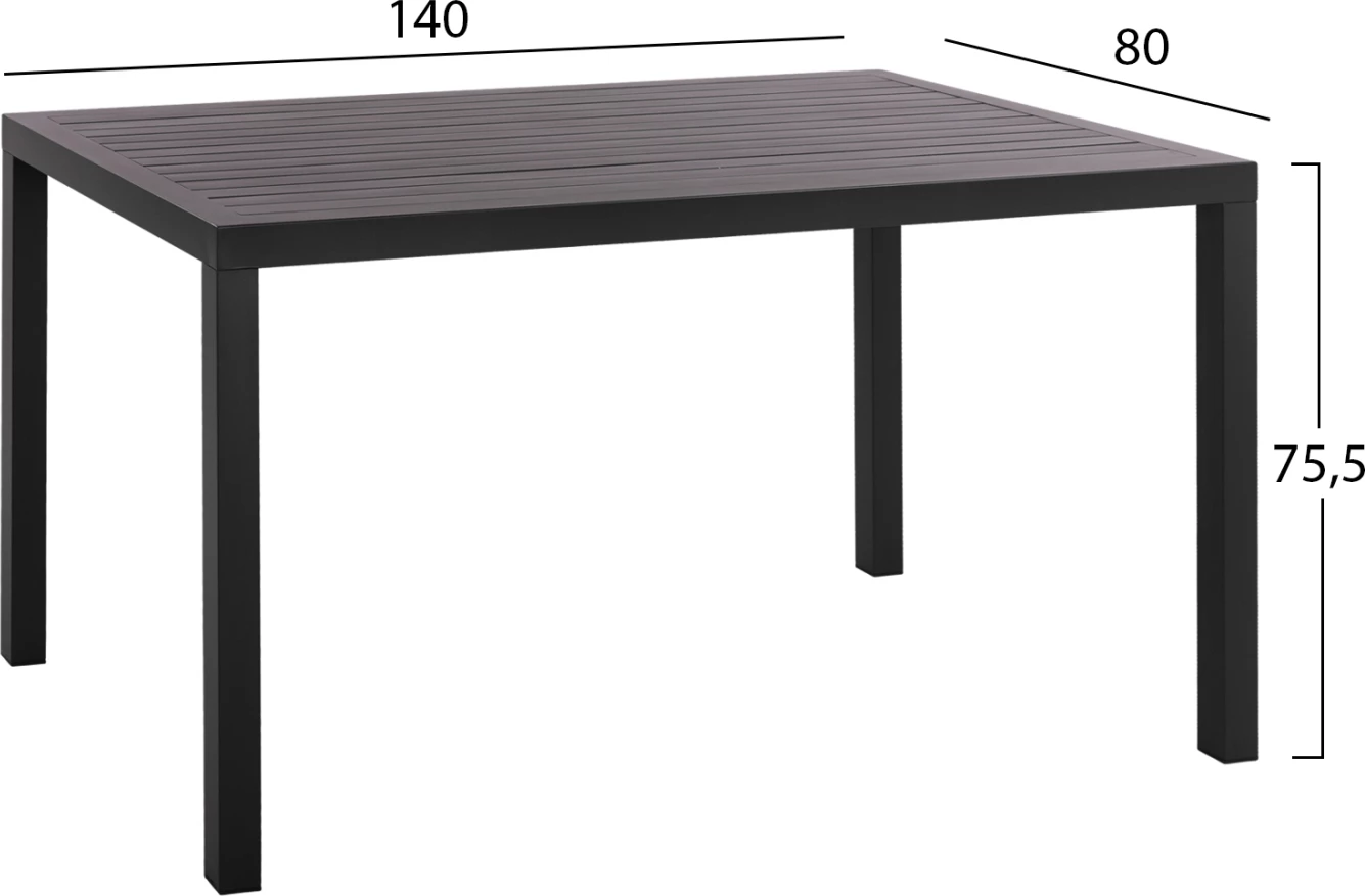Tavolinë alumini 140x80 Gri FH5571.02