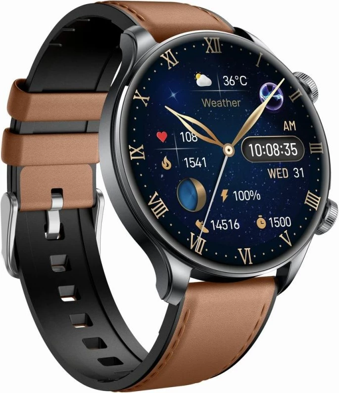 Smartwatch Gravity GT35-1, dy rripa, e zezë