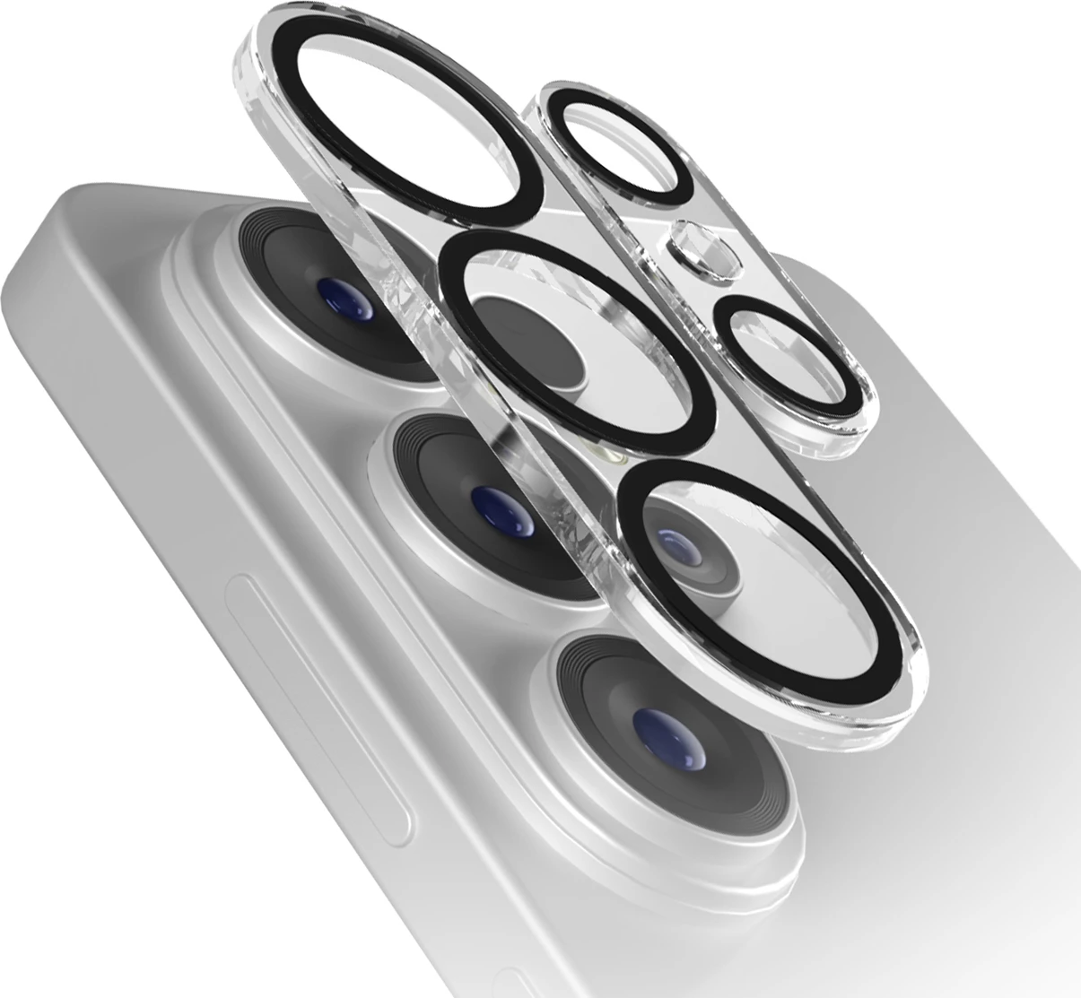 Xham mbrojtës për kamerë SBS Camera Lens Protector për Samsung Galaxy S26 Ultra, xham i kalitur, mbulim i plotë, set 3 pjesë, e zezë