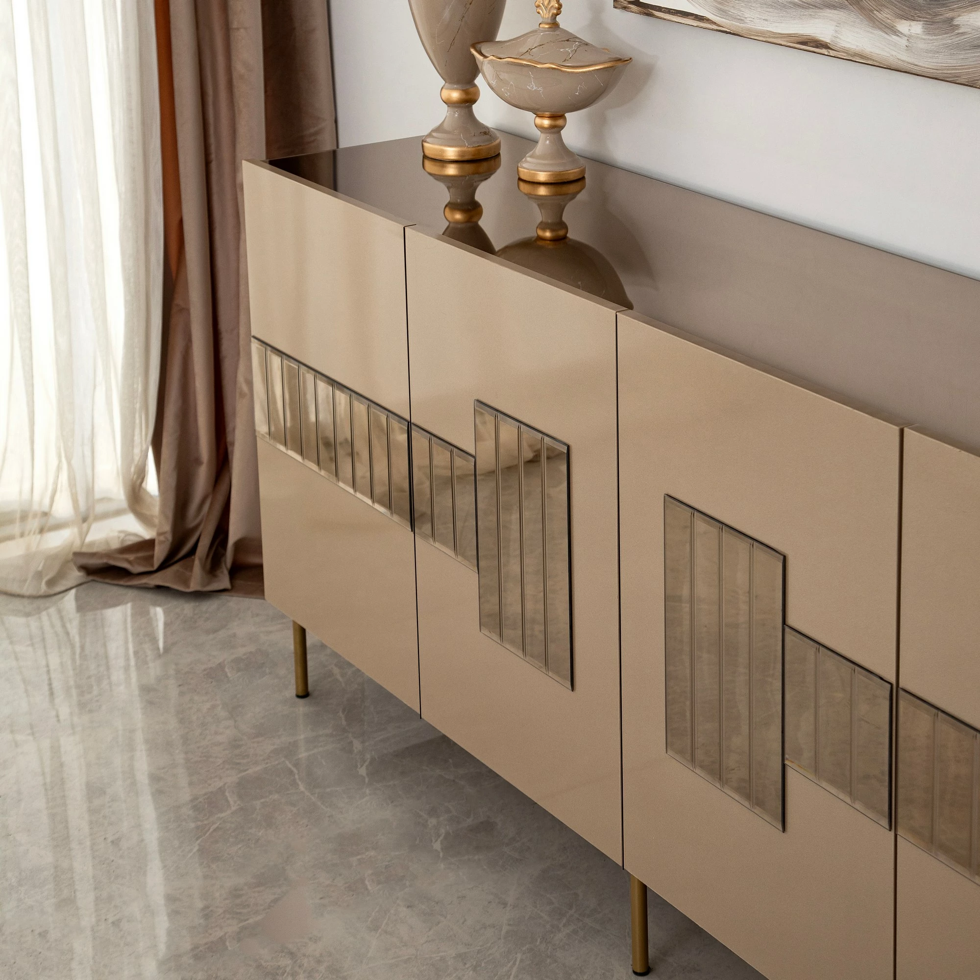 Konsol Skye Decor, Paris, bronz dhe ar