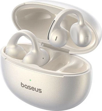 Kufje Baseus Bowie MC1 Pro, TWS open-ear bone conduction, Bluetooth 6.0, IP67, 40 orë, të bardha