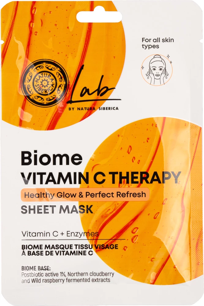 Maskë për fytyrë për femra Natura Siberica Lab Biome Vitamin C Therapy Sheet Mask 25g
