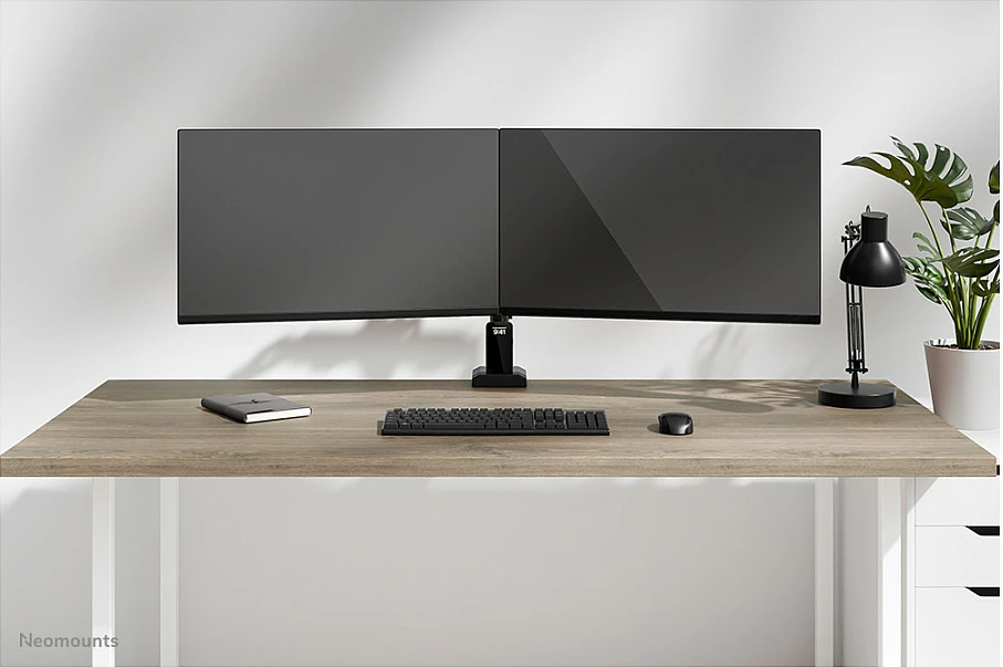 Krah monitori Neomounts NERO DS60-600BL2, për 2 monitorë 10-32", VESA 75x75/100x100, i zi