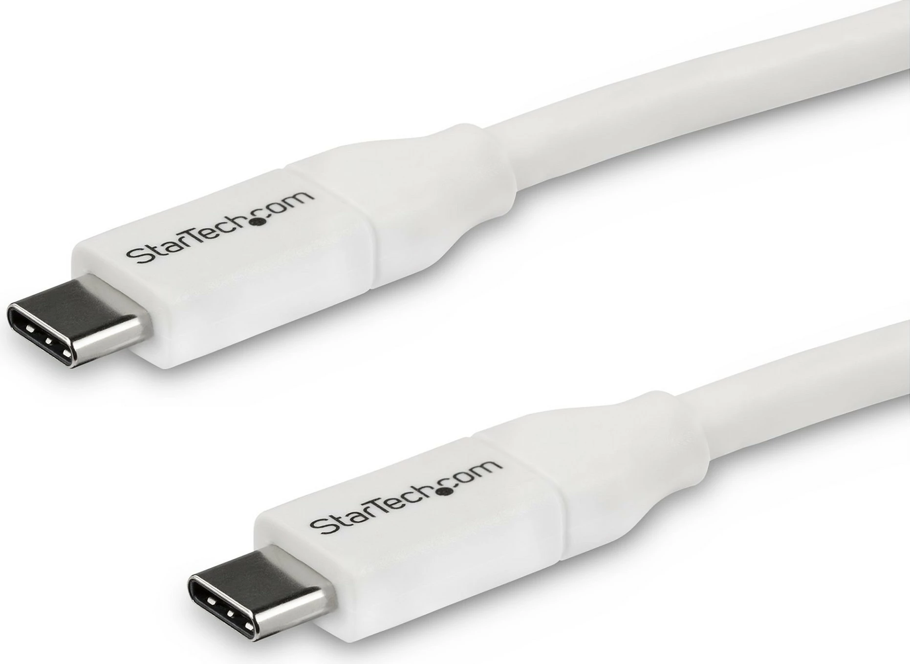 Kabllo USB-C StarTech 4m, Power Delivery 100W (5A), USB 2.0, e bardhë