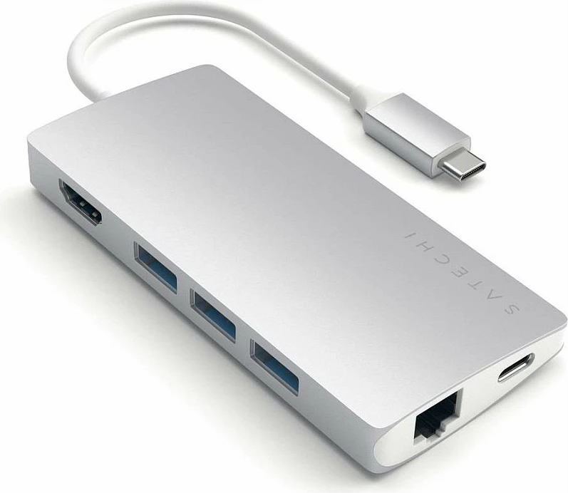 Hub USB-C Satechi ST-TCMA2S V2, Multi-Port 8-në-1, argjend