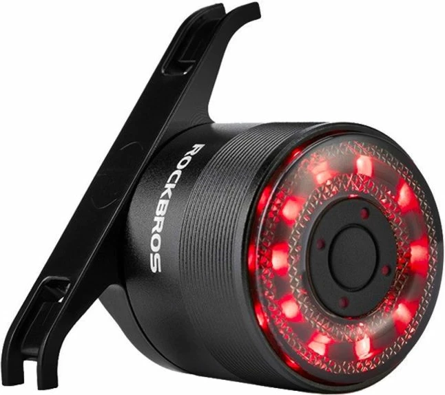 Dritë prapa biçiklete Rockbros Q1, 7 ngjyra LED, e zezë