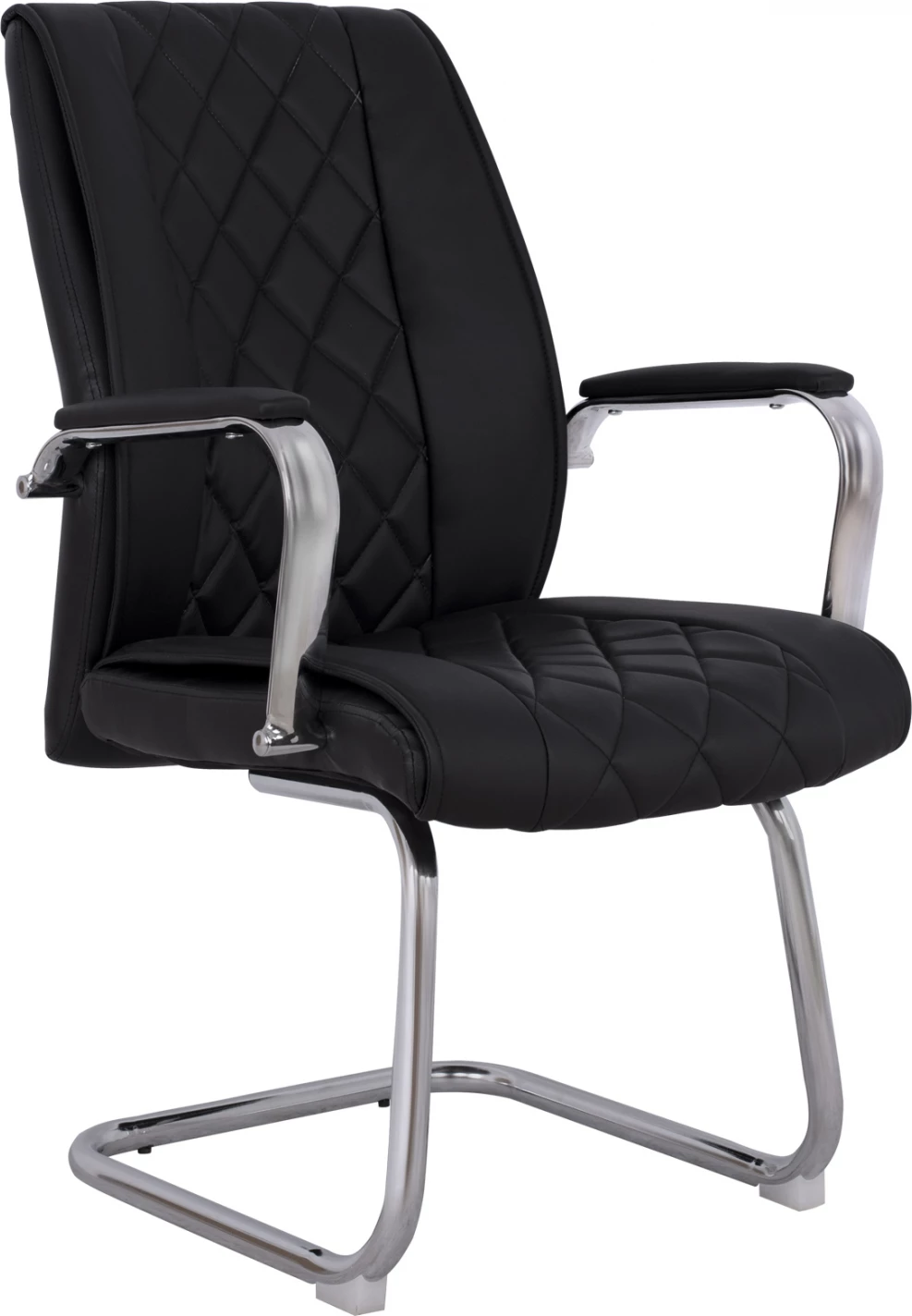 Karrige për zyre konferencash FH1105.01, set prej 2 copë, e zezë