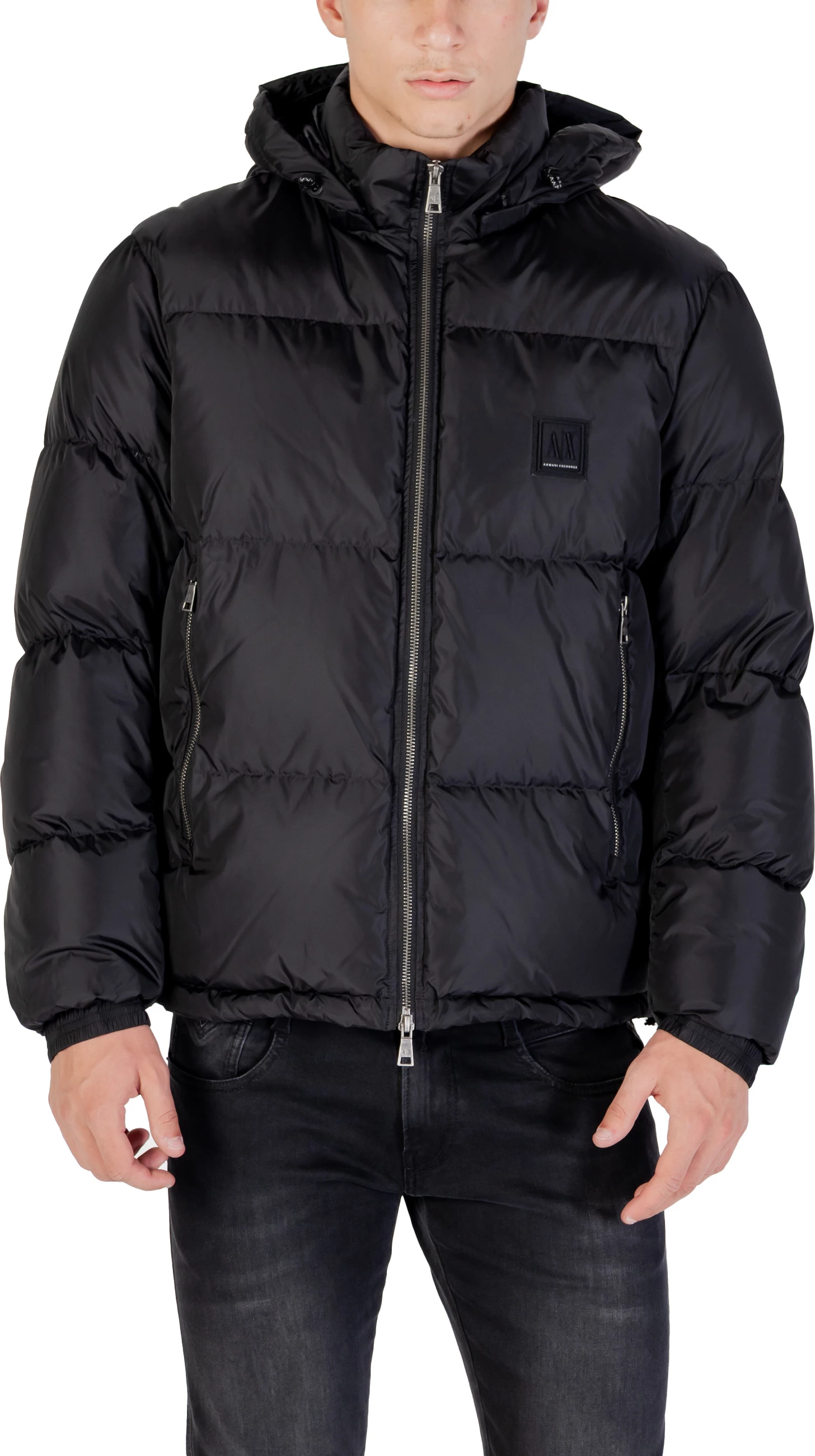 Jakne me pupla Armani Exchange XM000348 AF12286 për meshkuj, e zezë