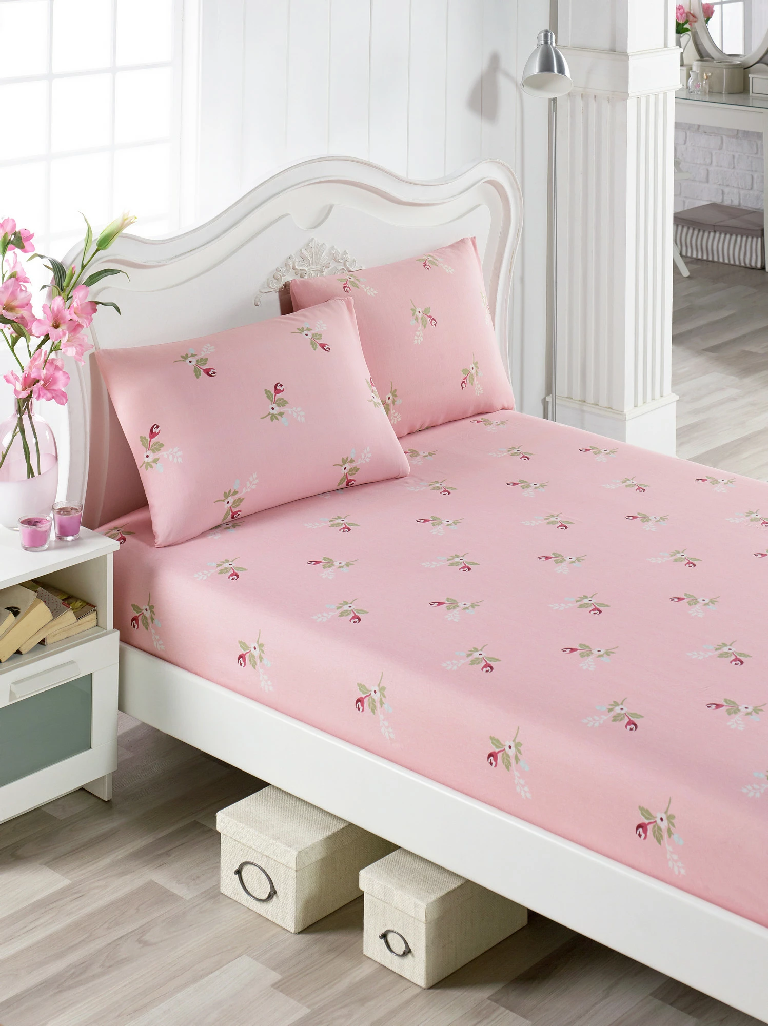 Set çarçafësh dopio L'essentiel Alanur, rozë