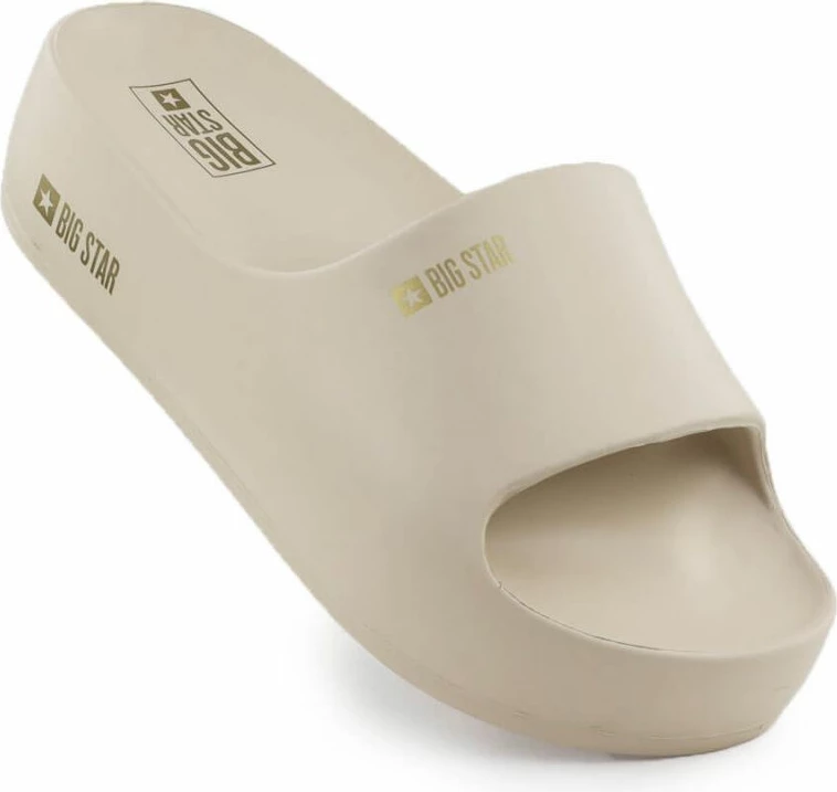 Papuqe platforme për femra Big Star, bezhë