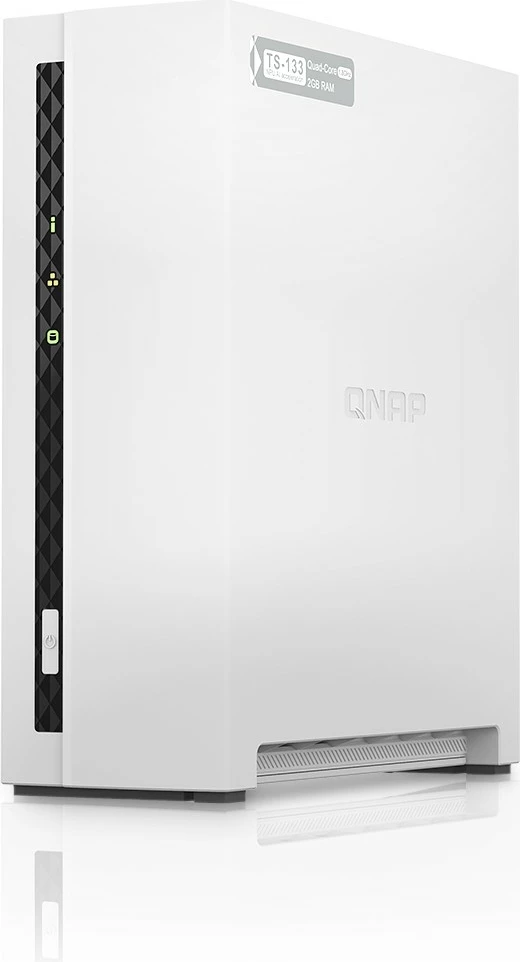 NAS QNAP TS-133, 1 bay, ARM Quad Core 1.8GHz, 2GB RAM, bardhë