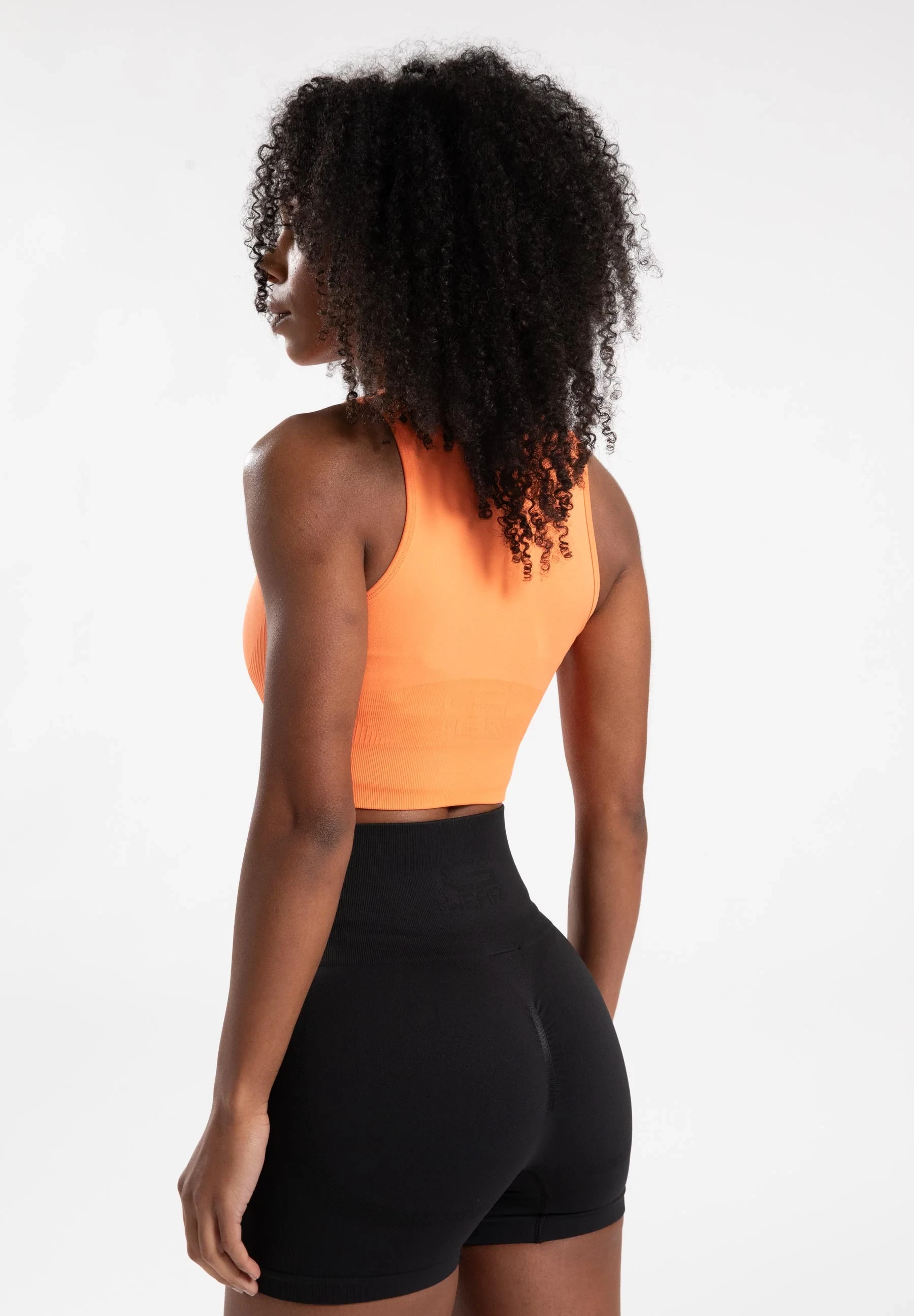 Olivia Seamless Crop Top - Peach [Madhësia: XS/S]