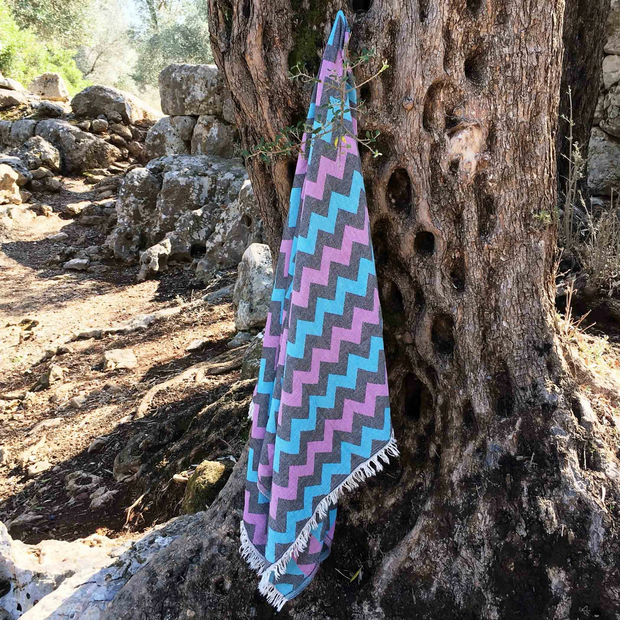 Peshqir plazhi Fouta, ngjyrë vjollcë, Mijölnir Rapsodi, 90x170cm