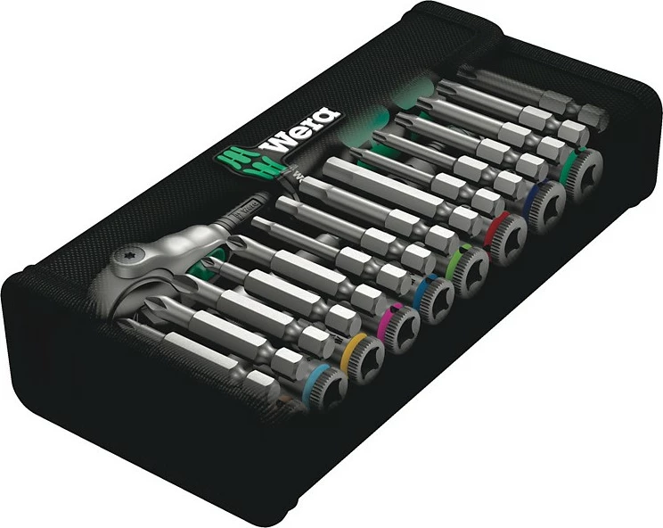 Set çelësa Wera 8100 SA 9, tekstil, kompakt, ngjyrë e zezë/çelik